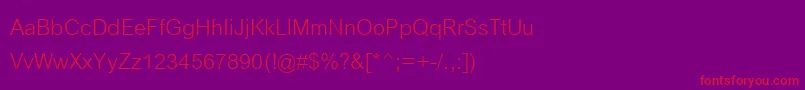 Cordiaupc Font – Red Fonts on Purple Background