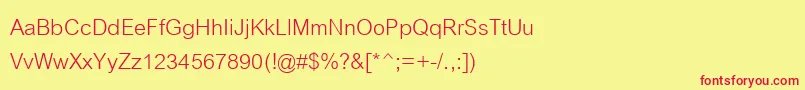 Cordiaupc Font – Red Fonts on Yellow Background
