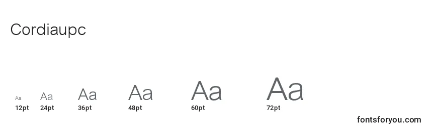 Cordiaupc Font Sizes
