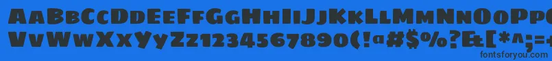Sigmarone Font – Black Fonts on Blue Background