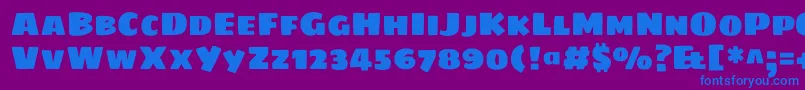 Sigmarone Font – Blue Fonts on Purple Background