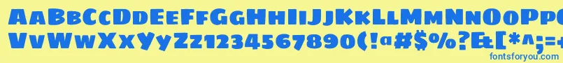 Sigmarone Font – Blue Fonts on Yellow Background