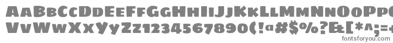 フォントSigmarone – 白い背景に灰色の文字