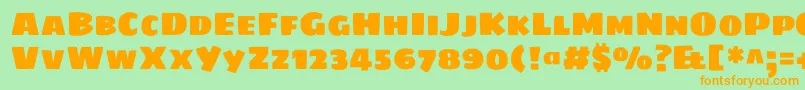 Sigmarone Font – Orange Fonts on Green Background