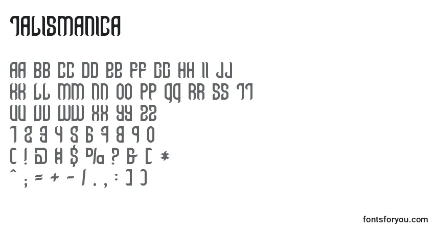 A fonte Talismanica – alfabeto, números, caracteres especiais