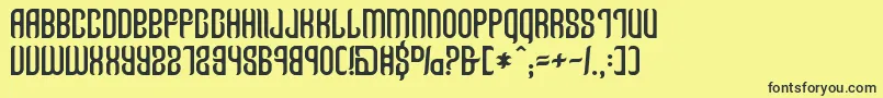 Talismanica Font – Black Fonts on Yellow Background