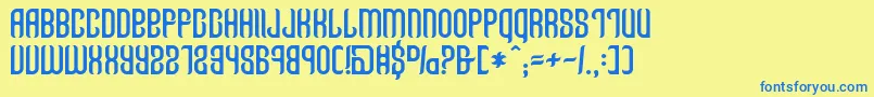 Talismanica Font – Blue Fonts on Yellow Background