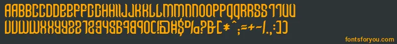 Talismanica Font – Orange Fonts on Black Background