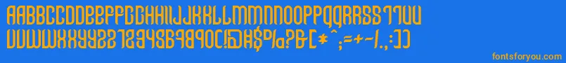 Talismanica Font – Orange Fonts on Blue Background