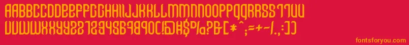 Talismanica Font – Orange Fonts on Red Background