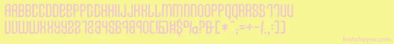 Talismanica Font – Pink Fonts on Yellow Background