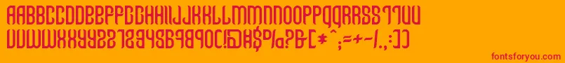 Talismanica Font – Red Fonts on Orange Background
