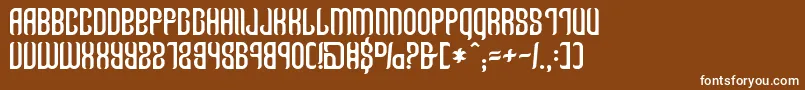 Talismanica Font – White Fonts on Brown Background