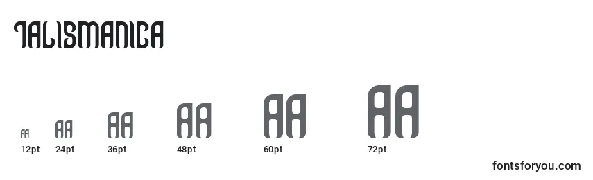 Talismanica Font Sizes