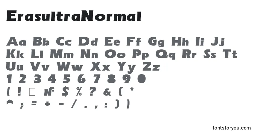 Fuente ErasultraNormal - alfabeto, números, caracteres especiales