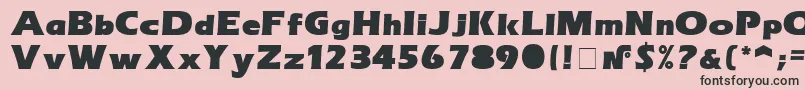 フォントErasultraNormal – ピンクの背景に黒い文字