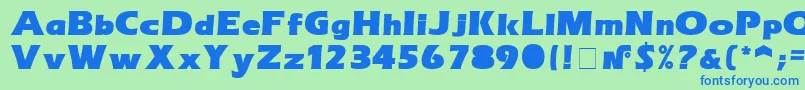 Шрифт ErasultraNormal – синие шрифты на зелёном фоне