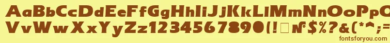 ErasultraNormal Font – Brown Fonts on Yellow Background