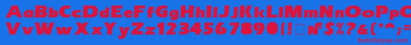 ErasultraNormal Font – Red Fonts on Blue Background