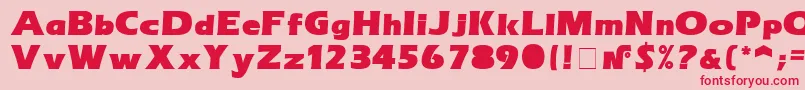 フォントErasultraNormal – ピンクの背景に赤い文字