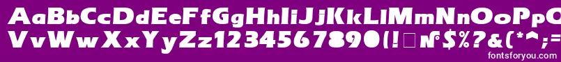 フォントErasultraNormal – 紫の背景に白い文字