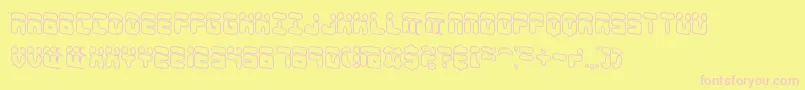 4shadowo Font – Pink Fonts on Yellow Background