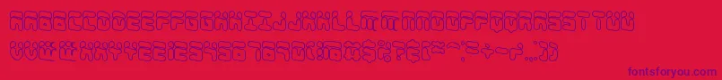 4shadowo Font – Purple Fonts on Red Background