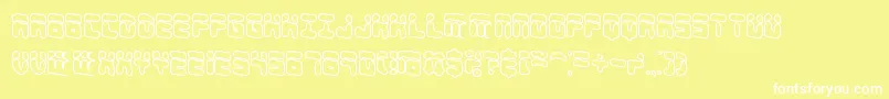 4shadowo Font – White Fonts on Yellow Background