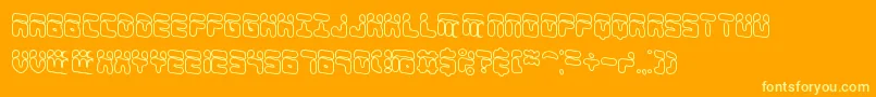 4shadowo Font – Yellow Fonts on Orange Background