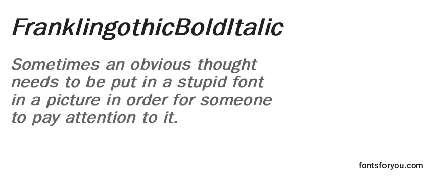 FranklingothicBoldItalic Font