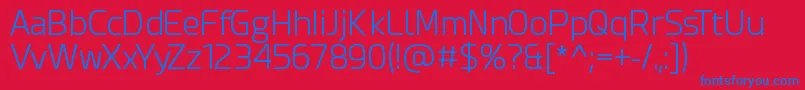 EsphimereLight Font – Blue Fonts on Red Background