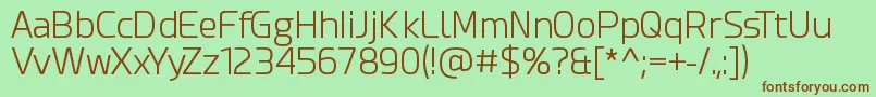 EsphimereLight Font – Brown Fonts on Green Background