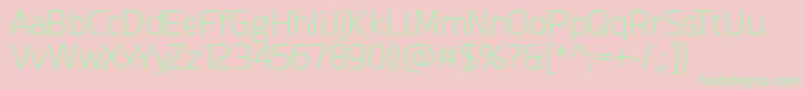 EsphimereLight Font – Green Fonts on Pink Background