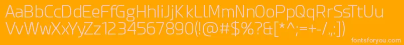 EsphimereLight Font – Pink Fonts on Orange Background