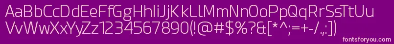 EsphimereLight Font – Pink Fonts on Purple Background