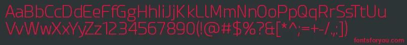EsphimereLight Font – Red Fonts on Black Background