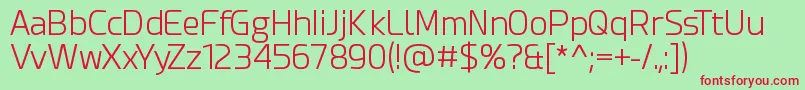 EsphimereLight Font – Red Fonts on Green Background