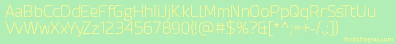 EsphimereLight Font – Yellow Fonts on Green Background