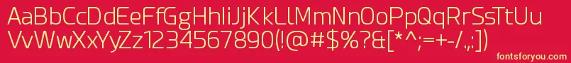 EsphimereLight Font – Yellow Fonts on Red Background