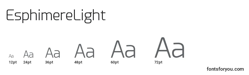 EsphimereLight Font Sizes