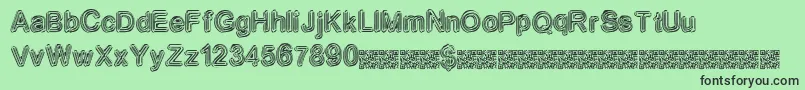 Neondisco Font – Black Fonts on Green Background