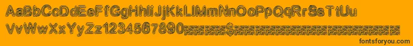 Neondisco Font – Black Fonts on Orange Background