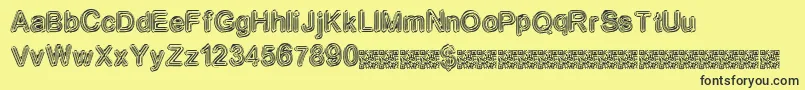 Neondisco Font – Black Fonts on Yellow Background