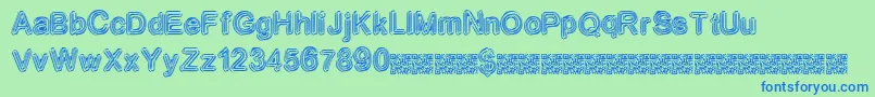 Neondisco Font – Blue Fonts on Green Background