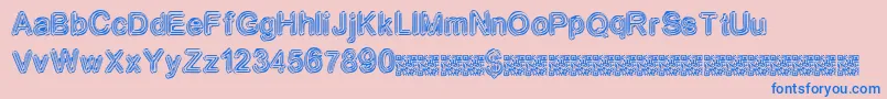 Neondisco Font – Blue Fonts on Pink Background