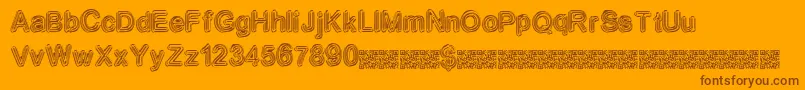 Neondisco Font – Brown Fonts on Orange Background