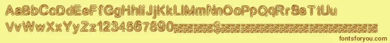 Neondisco Font – Brown Fonts on Yellow Background