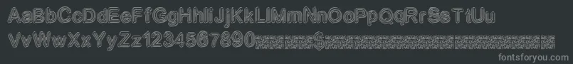 Neondisco Font – Gray Fonts on Black Background