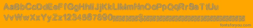 Neondisco Font – Gray Fonts on Orange Background