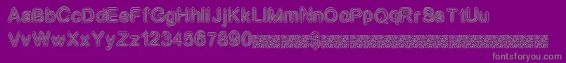 Neondisco Font – Gray Fonts on Purple Background